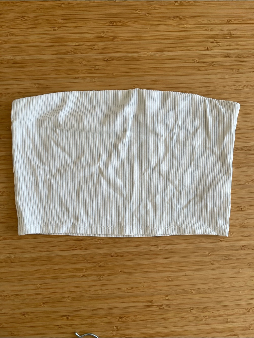 Madewell ribbed white tube crop top L